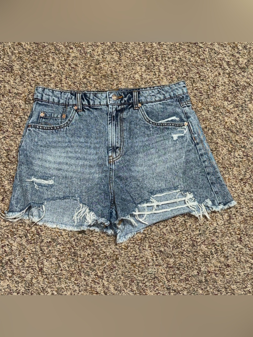 Women’s size 12 shorts Classic Distressed Denim Shorts - Blue